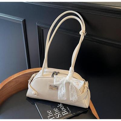 2025 Sweet Girl Lace Bow Shoulder Bag - Women's Stylish Underarm Design