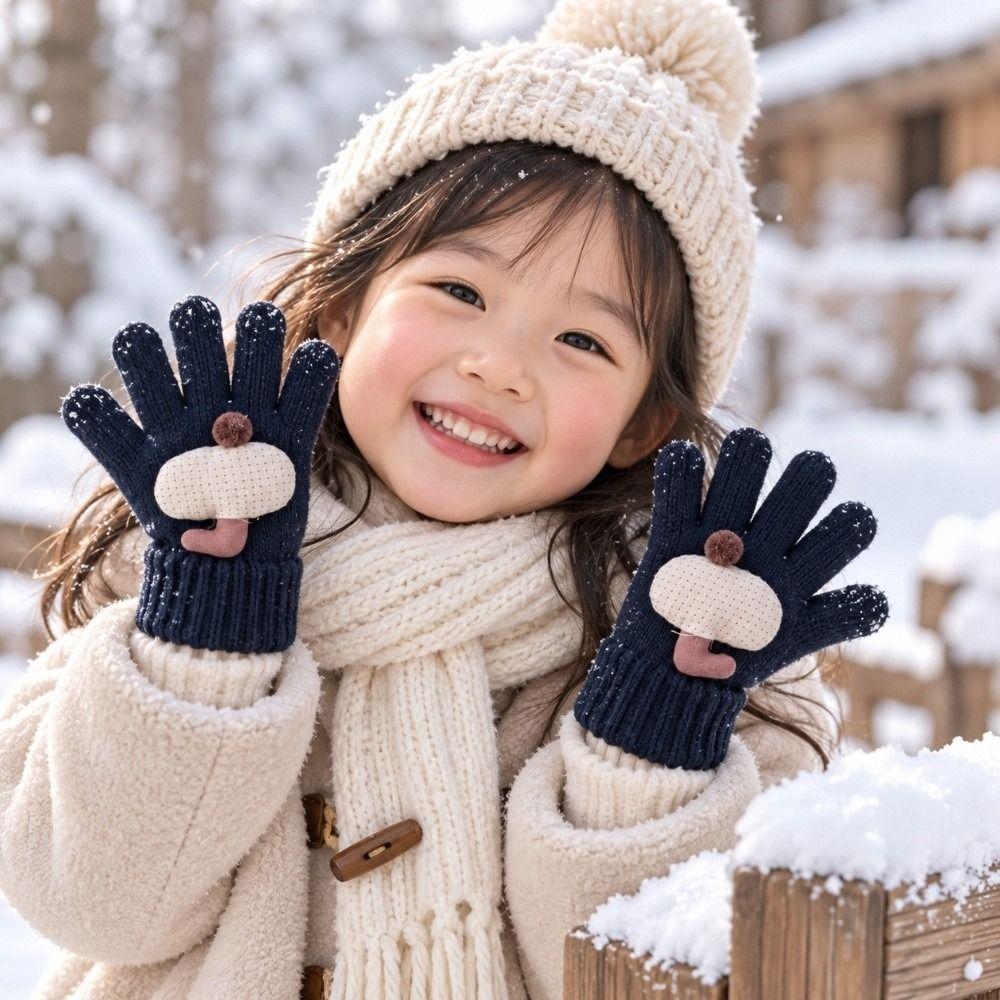 1 Pair Separated Finger Winter Gloves Cute Toddler Gloves New Warm Gloves  Winter Season