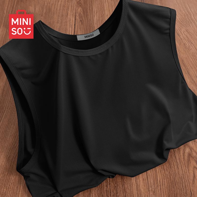 MINISO Men s Ice Silk Quick-Dry Cooling Mesh Tank Top 3XL