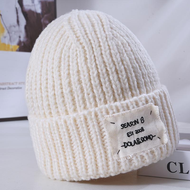 Women's New Warm Knitted Hat Korean Style Versatile Loose Face and Small Windproof Ear Protection Wool Hat Cold Hat Men
