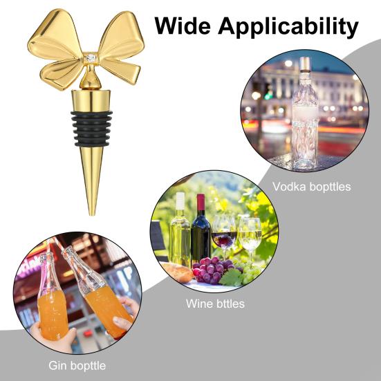 Wine Bottle Stopper Reusable Wine Cork Bow-shaped Flexible Bottle Stopper Housewarming Gift for Wine Lovers