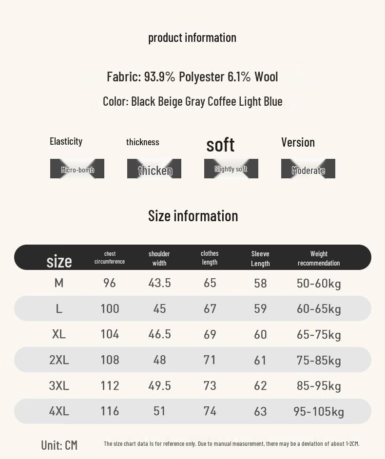 Yalu Men's Wool Blend Round Neck Knit Sweater