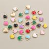 50Pcs 7x8mm Small Colorful Alloy Heart Charms Cute Love Pendants For DIY Bracelet Necklaces Jewelry Making Accessories