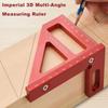 1/2PC Carpenter Square Miter Triangle Ruler Multi Angle 45/90 Degree Layout Measuring Ruler Woodworking Square Protractor Tool