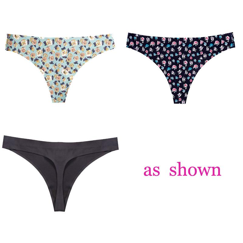 CINOON 3 Teile/los Frauen Sexy Blumen Dessous Versuchung Low-taille Höschen Tanga Keine Spur Atmungsaktive Unterwäsche G String Dessous