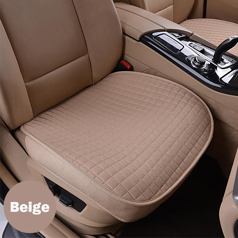 

Чехол на автомобильное сиденье, плотно прилегающий, льняная подушка для сиденья, льняная ткань, переднее кресло, защита автомобиля, автоаксессуары 1 beige
