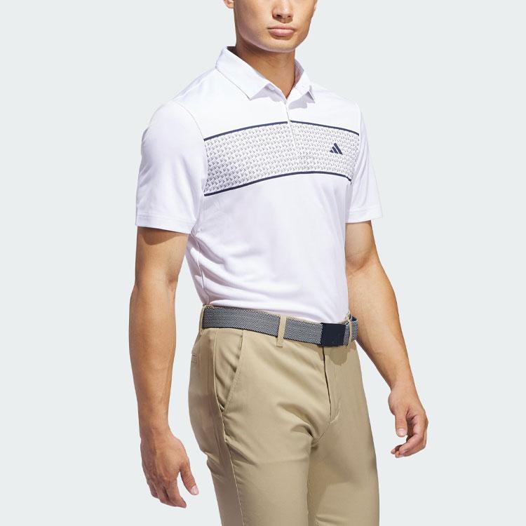 adidas Chest Stripe Polo Shirt With Logo Men Tops White IU4344