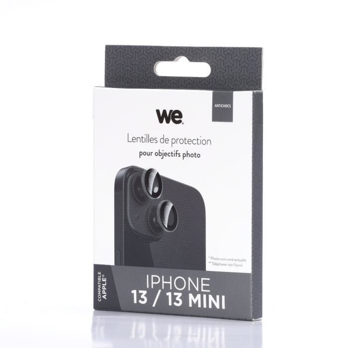 Lentilles de protection - WE - iPhone 13/13 MINI - Transparent - Noir - 2 lentilles incluses