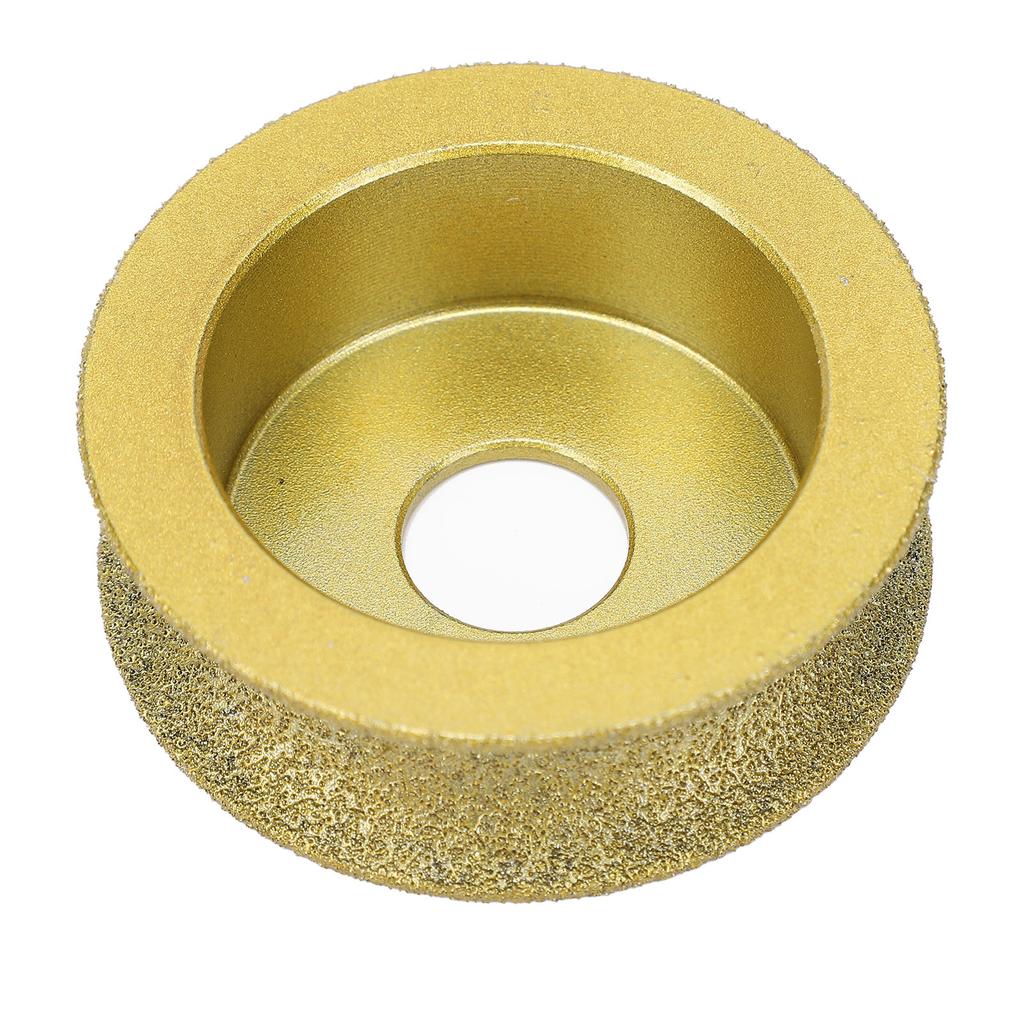 3 Inch Brazed Diamond Grinding Wheel Profile Hand Edging Wheel for 20mm Thick Tile Quartz Marble Granite