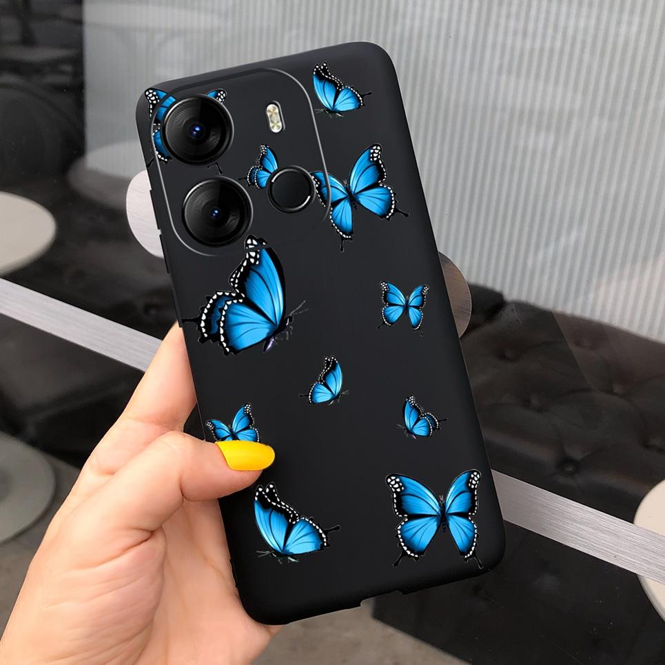 Phone Case for Infinix Smart 7 Plus Case X6517 Bumper Flower Girly Soft Silicone Cover for Infinix Smart 7 X6517 Funda Smart 7+