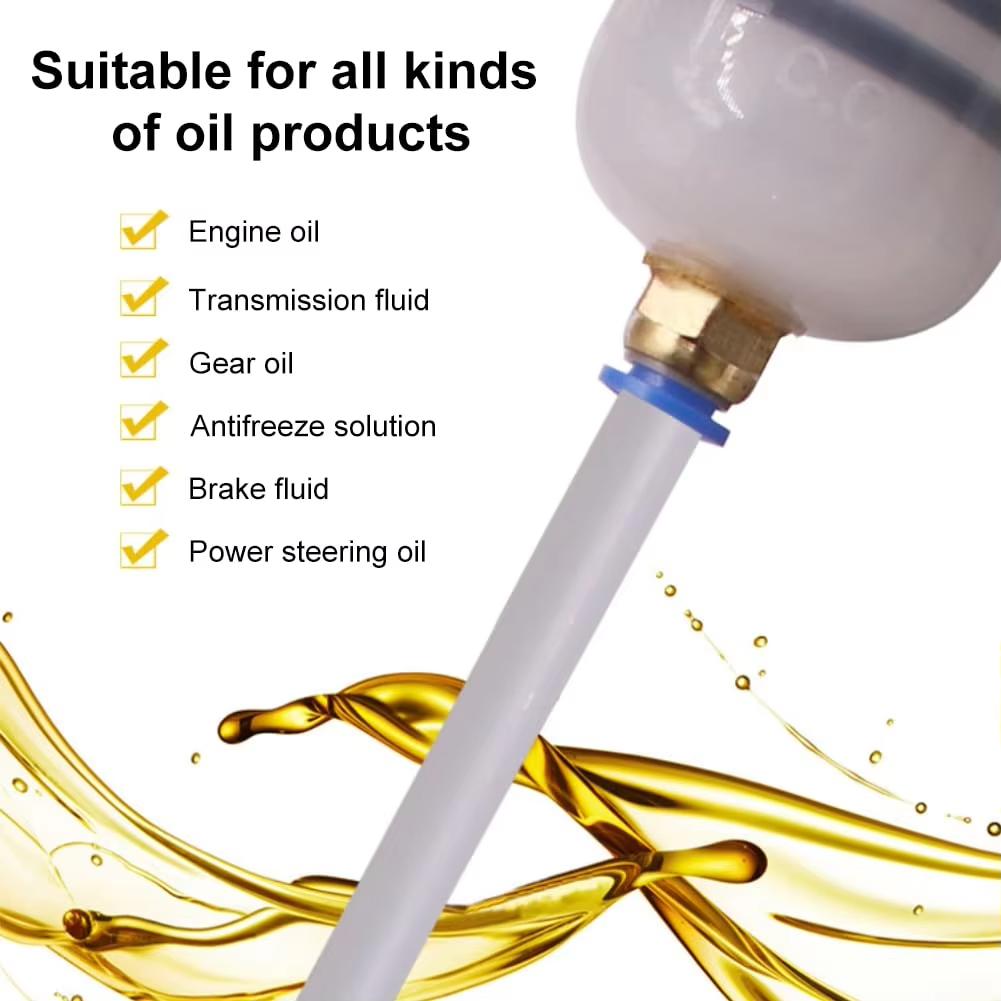Car Oil Fluid Extractor Filling Syringe Auto Oil Change Syringe with Hose Manual Fuel Fluid Oil Change Evacuator Pump