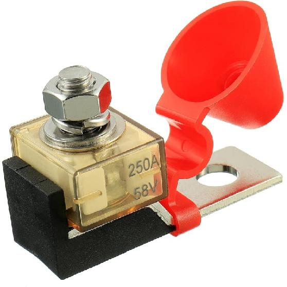 100 AMP MRBF Terminal Block Fuse Holder Single Stud 5/16" (M8) Compact Rated Battery Fuse 100A