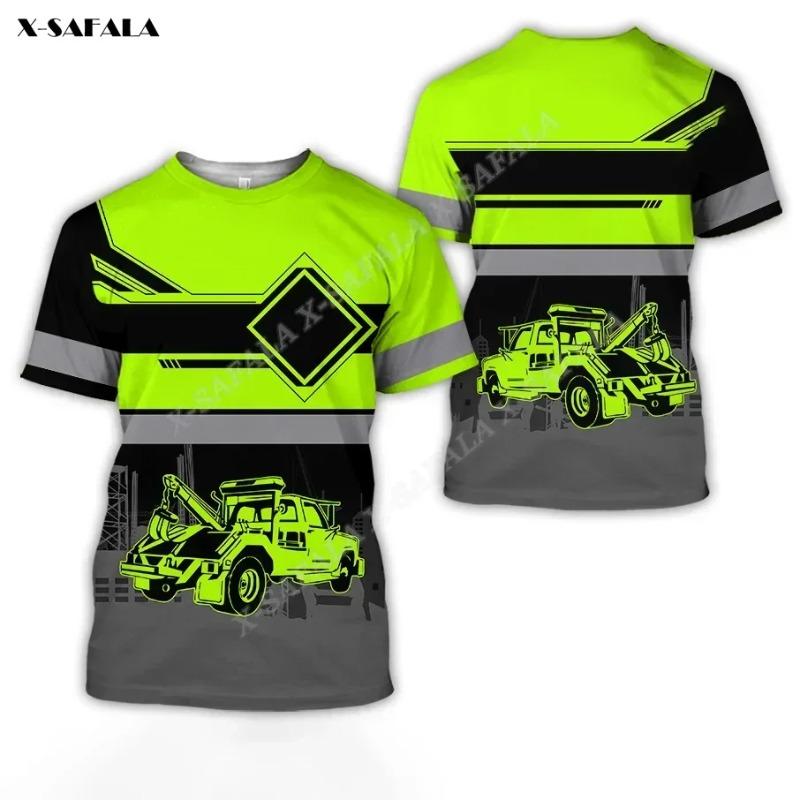 Stromleitungsmonteur Schweißer LKW-Fahrer Mechaniker Elektriker LKW 3D-Druck T-Shirt Herren Oberteil T-Shirt Nicht-Arbeitskleidung Cosplay Sicherheitsuniform