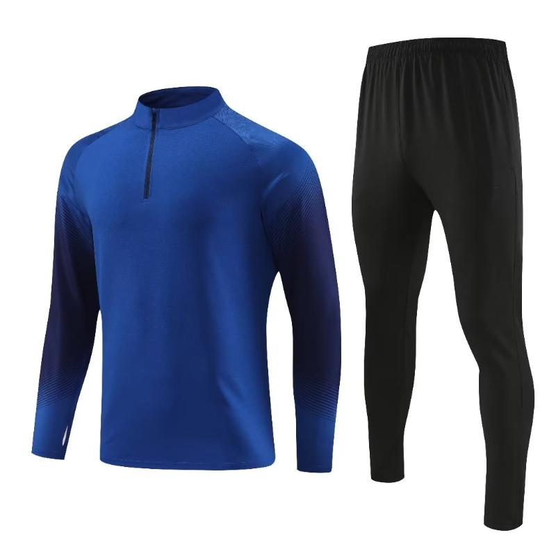 Men's Football Tracksuit 23-25 Training Soccer Survetement Kits Customized Name Number Logo Spring Winter Warm-up Sportwears