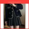Cardigan da donna in maglia con design a blocchi di colore per abbigliamento casual autunnale