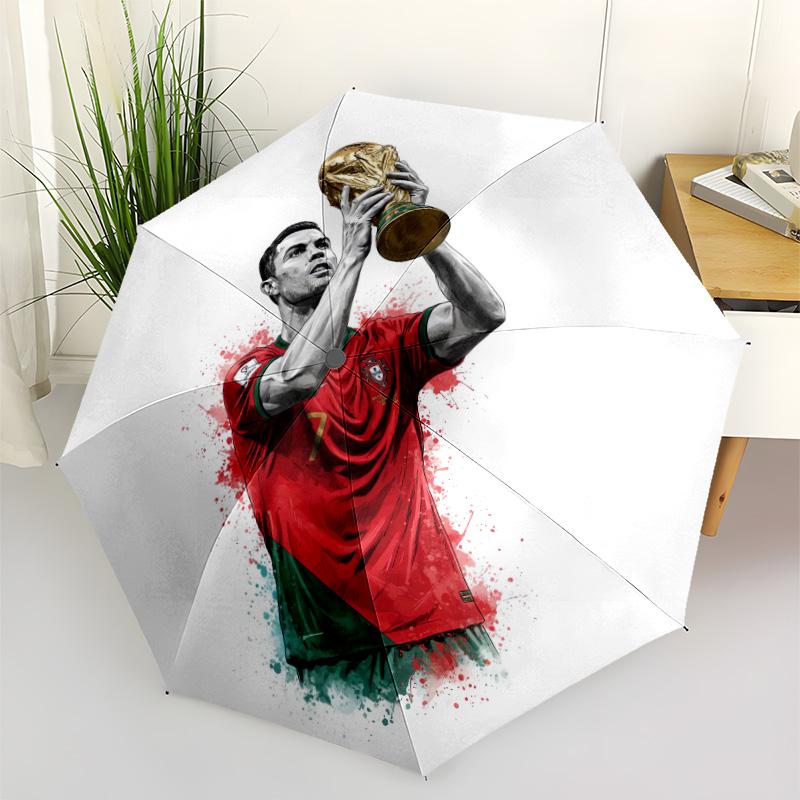 Goat: Cr7's Legacy Automatic Umbrella Sturdy 8-Rib Shaft Lightweight for Outdoor Daily Use Fashionable Accessory Best for Christmas