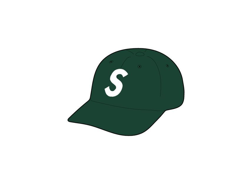 Supreme Pigment Coated S Logo 6-Panel Green One-Size