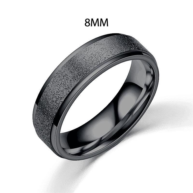 Matné nerezové prsteny šířky 4MM/8MM pro ženy Muže Jednoduchý matný prstenový pásek Módní Svatba Večírek Šperky Dárek