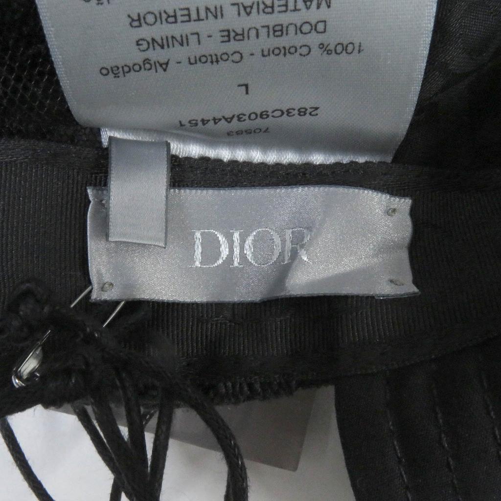 Pristine DIOR Other hats Oblique Docking Newsboy Hat Cap black cotton mens L  Used