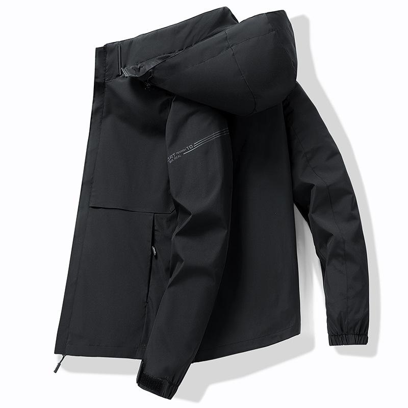 Men s Jacket Spring and Autumn New Korean Version Slim Casual Trend Simple Jacket On Clothes Men s Clothing M чёрный