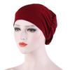 New Fashion Printed Turban Hat Classic Cap Muslim Stretch Head Scarf Hat Cap Turban Bonnet Women Inner Chemotherapy Underscarf