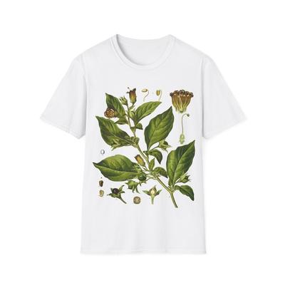 Stampa botanica del 1887 da 'Piante di Kohler', t-shirt Belladonna