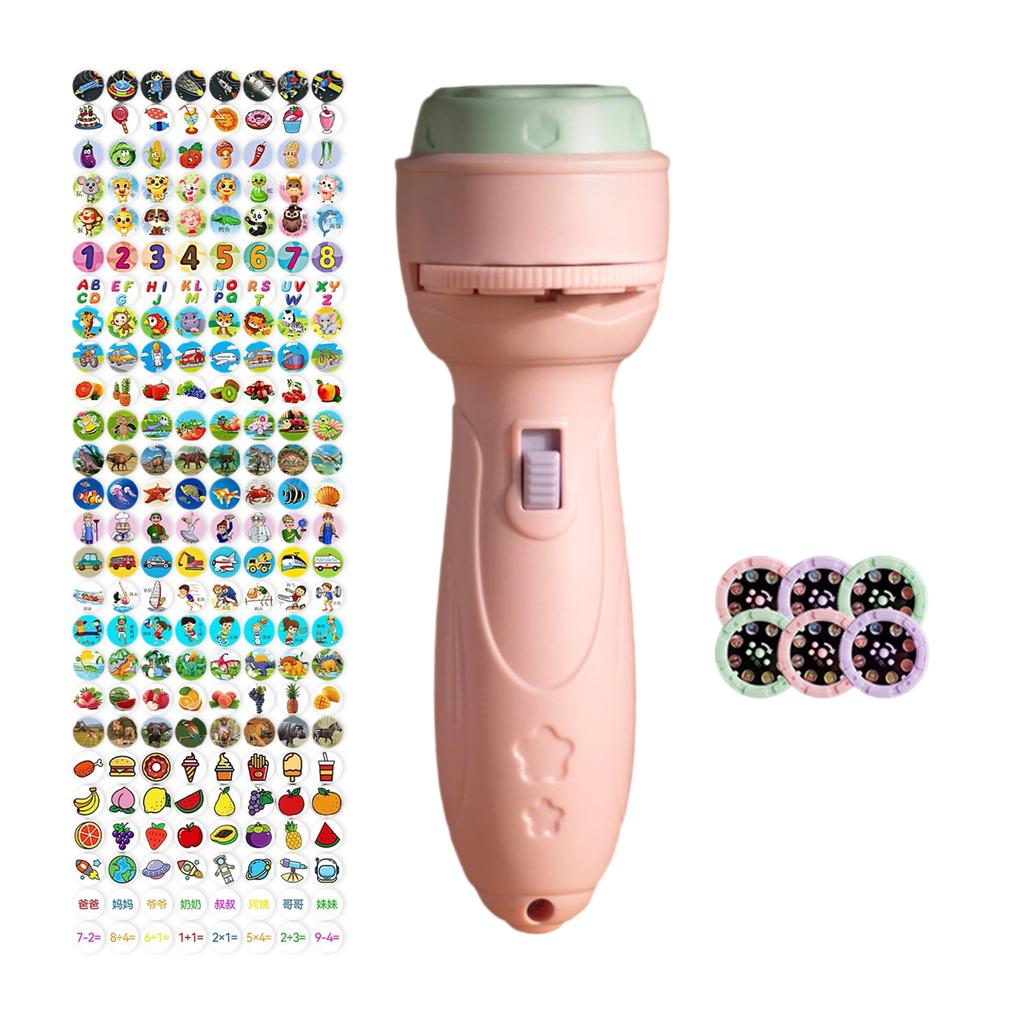 Educational Kids Flashlight Toy With Discs 48 Cartoon Images For Early Learning Boys Girls