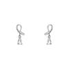 925 Sterling Silver Cross Drop Zircon Earrings for Women Korean Temperament Light Luxury Jewelry Accessories