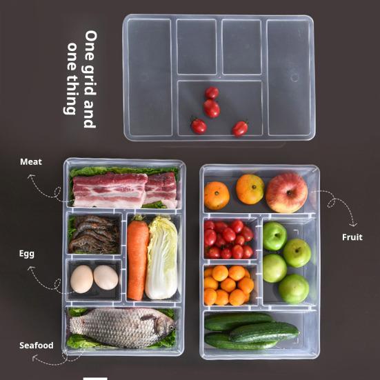 Crisper Multi Compartments Classification Storage Transparent Dustproof Large Capacity Snack Box Snack Container