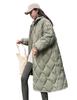 Inotenka Long Padded Down Jacket with Elegant Down Sizes Women's Coat, Hood, 2-Way Slimming, Figure-Facing, Lightweight, Soft, Cold-Proof, Windproof,