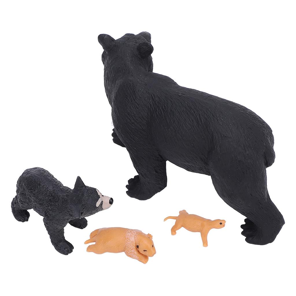 Black Bear Life Cycle Figurines Toy Set Biological Animal Growth Cycle Model Toy for Learning