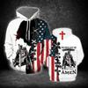 Nieuwe Mode Amerikaanse Vlag 3D Print Hoodie Heren Casual Sweatshirt Harajuku Streetwear Lange Mouw Pullover