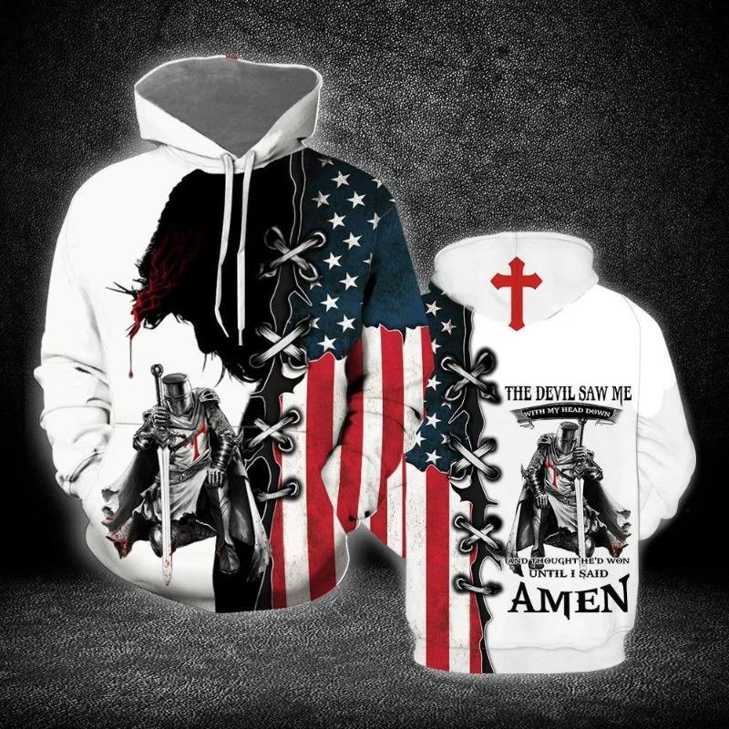 Nieuwe Mode Amerikaanse Vlag 3D Print Hoodie Heren Casual Sweatshirt Harajuku Streetwear Lange Mouw Pullover