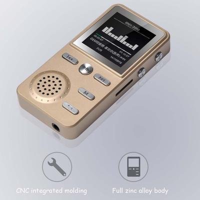 JINSERTA Metal 8GB MP3 Player Lossless HIFI MP3 Esporte Música Multifunção FM Relógio Gravador Estéreo Alto com Cabo USB