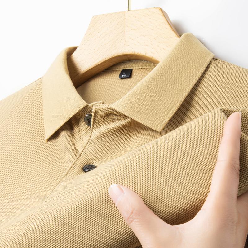 Men's 100% Cotton Polo Shirt -2026 Summer Fashion Casual Short Sleeve, Breathable Lapel Tee,10 Colors, Ideal for Golf and Sports