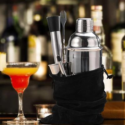 6 Parça/Set Kokteyl Çalkalayıcı, 25 Oz Martini Çalkalayıcı, Paslanmaz Çelik İçecek Çalkalayıcı, Bar Seti, Barmen Seti Ev Bar Aletleri