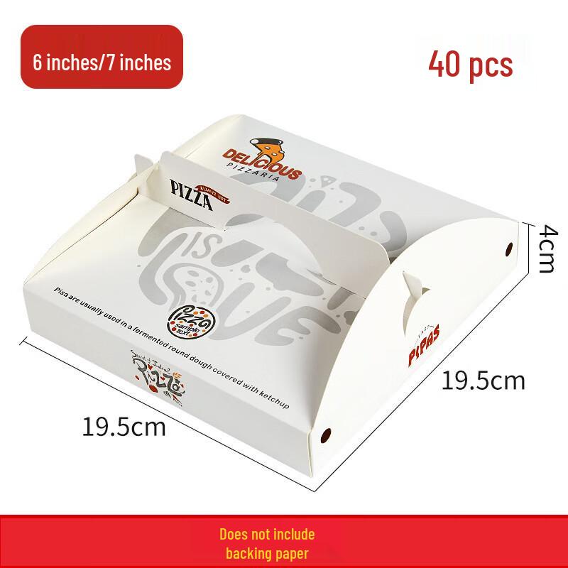 Pabei Disposable Handheld Pizza Takeout Boxes (40-pack)