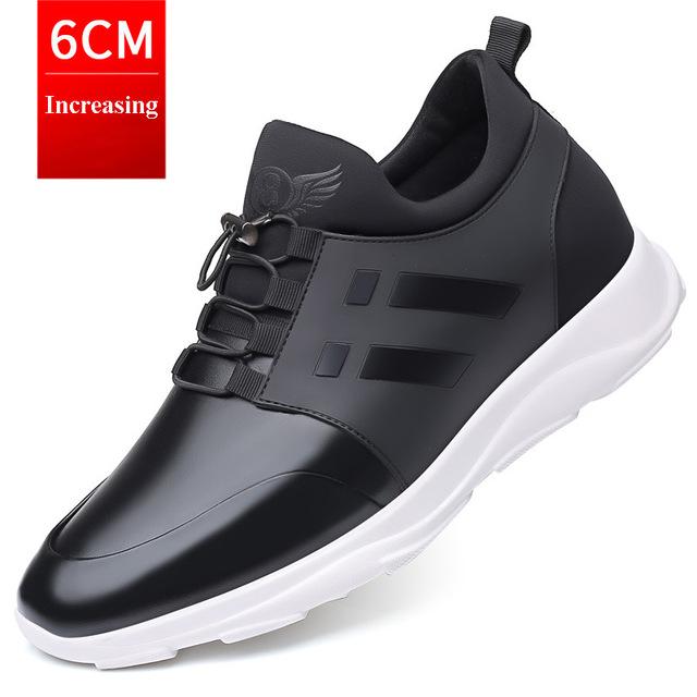 Oein Men's Sneakers Quality 6CM Increasing British Shoes New Breathable Summer Casual Sneakers Big Size Office Shoes Men