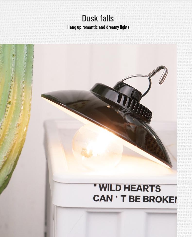 2022 Retro Waterproof Outdoor Camping Light with Type-C Charging – Perfect for Home Emergencies, Atmospheric Lighting, and Hanging.