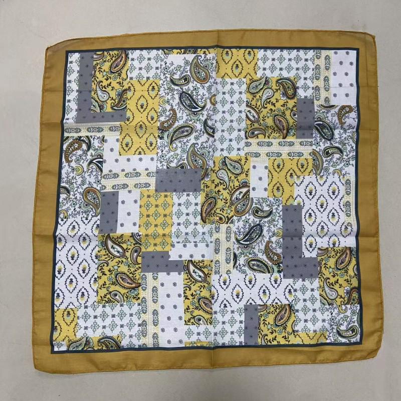 Women's Ethnic Style Leopard Print Scarf - Cotton Linen Silk Blend, Cashew Print, Autumn Accessory