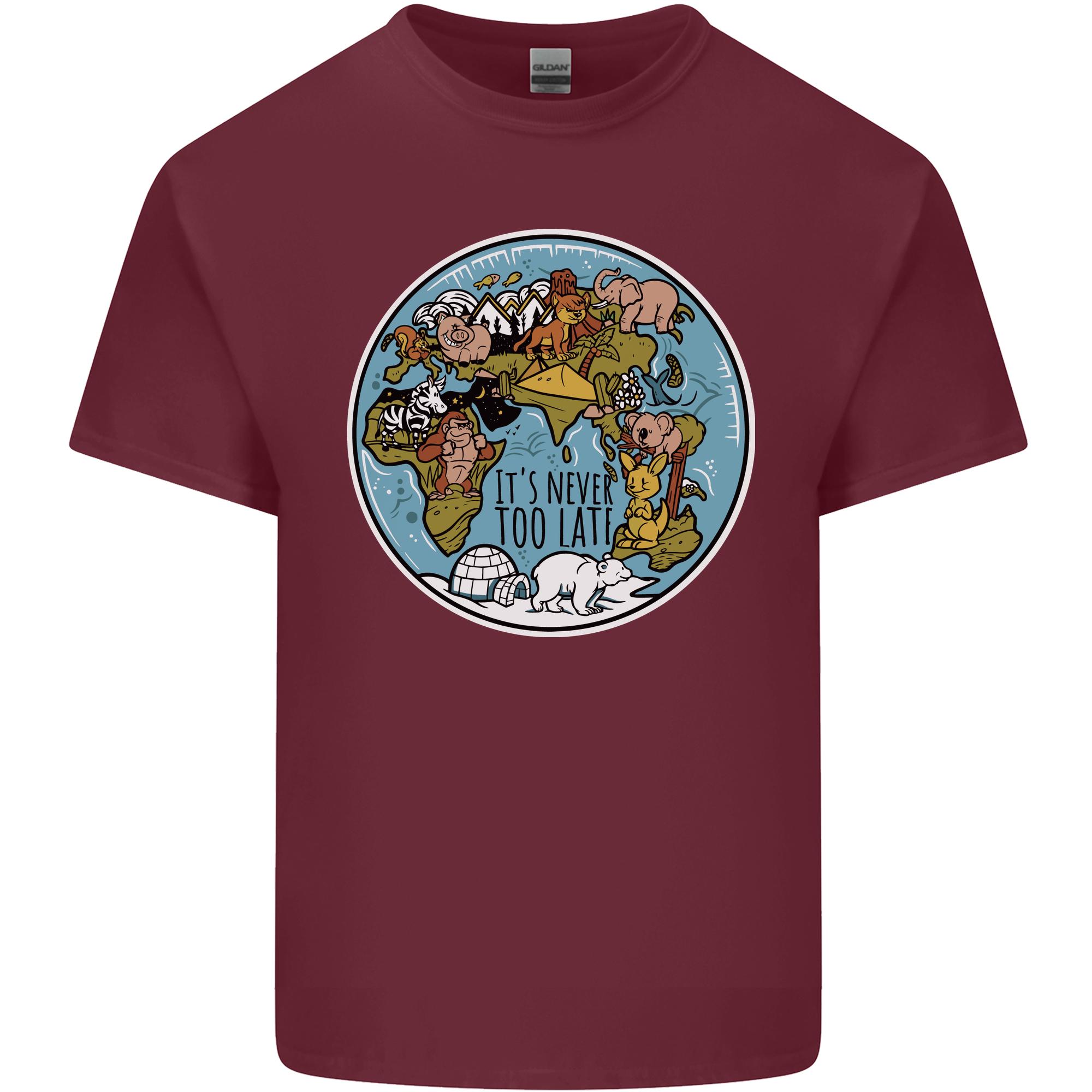 Climate Change Its Never Too Late Unisexs Light Cotton TShirt S