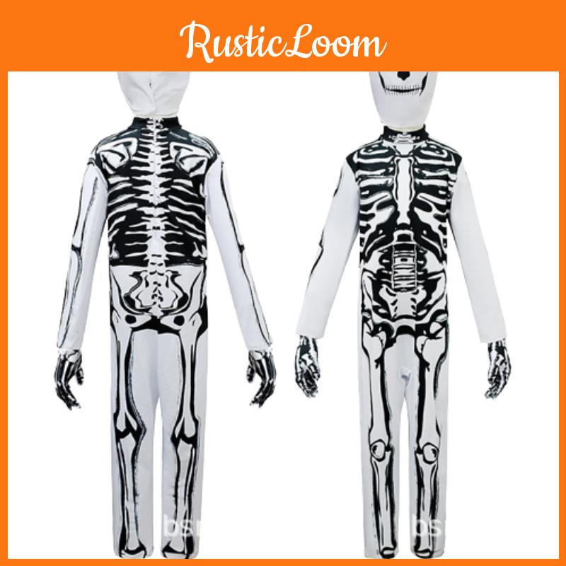 Creepy Halloween Skeleton Cosplay Outfit For Men And Women Dm0178