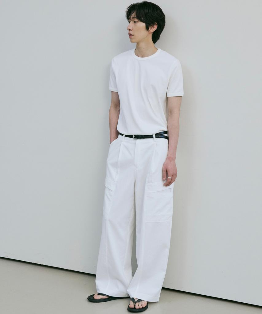 Beleudeunua Mono Cargo Pants (White)