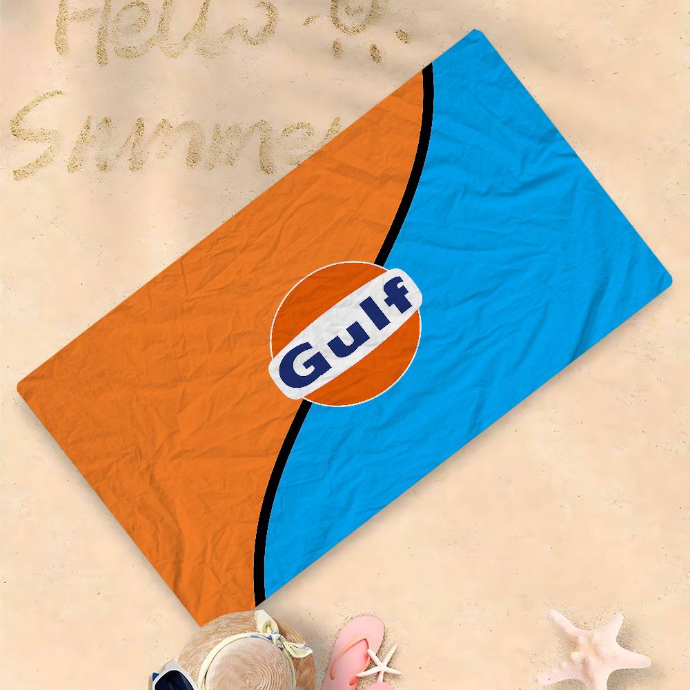 

G-Gulf Racing Car Microfiber Blanket Quick Drying Beach Towels Oversized Printing Super Absorbent Pool Towel Blanket W30*H60(CM)
