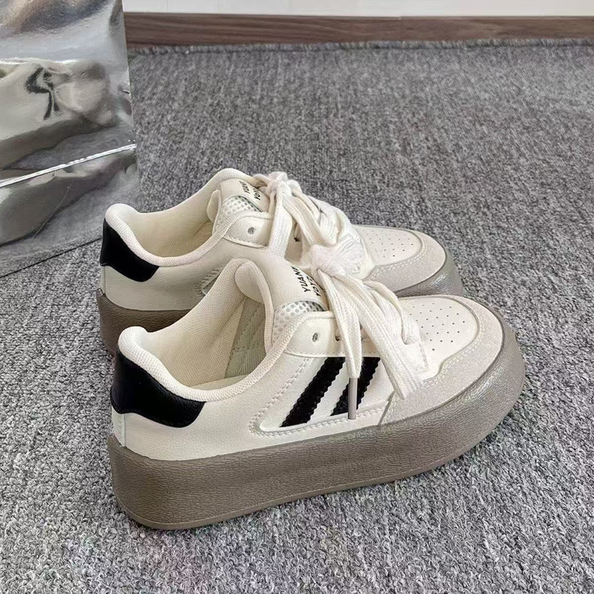 

2025 весна новый студенческий досуг нишевый дизайн желтые универсальные кроссовки для скейтбординга допамин оригинальная платформа немецкие тренировочные кроссовки 40