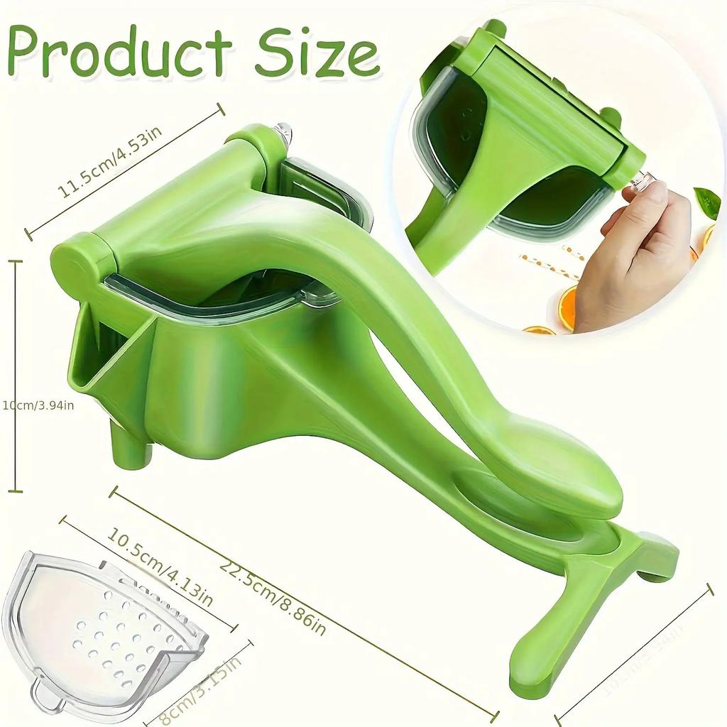 3pcs,Manual Juicer, Heavy Duty Plastic Construction Portable Hand Citrus and Vegetables ,Press for Home Travel Kitchen Office Use Easy To Clean