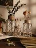 Hand Woven Hemp Rope Glass Vase Dry Flower Decor Art Glass Vase Nordic Living Room Table Decoration Bedroom Boho Home Decoration