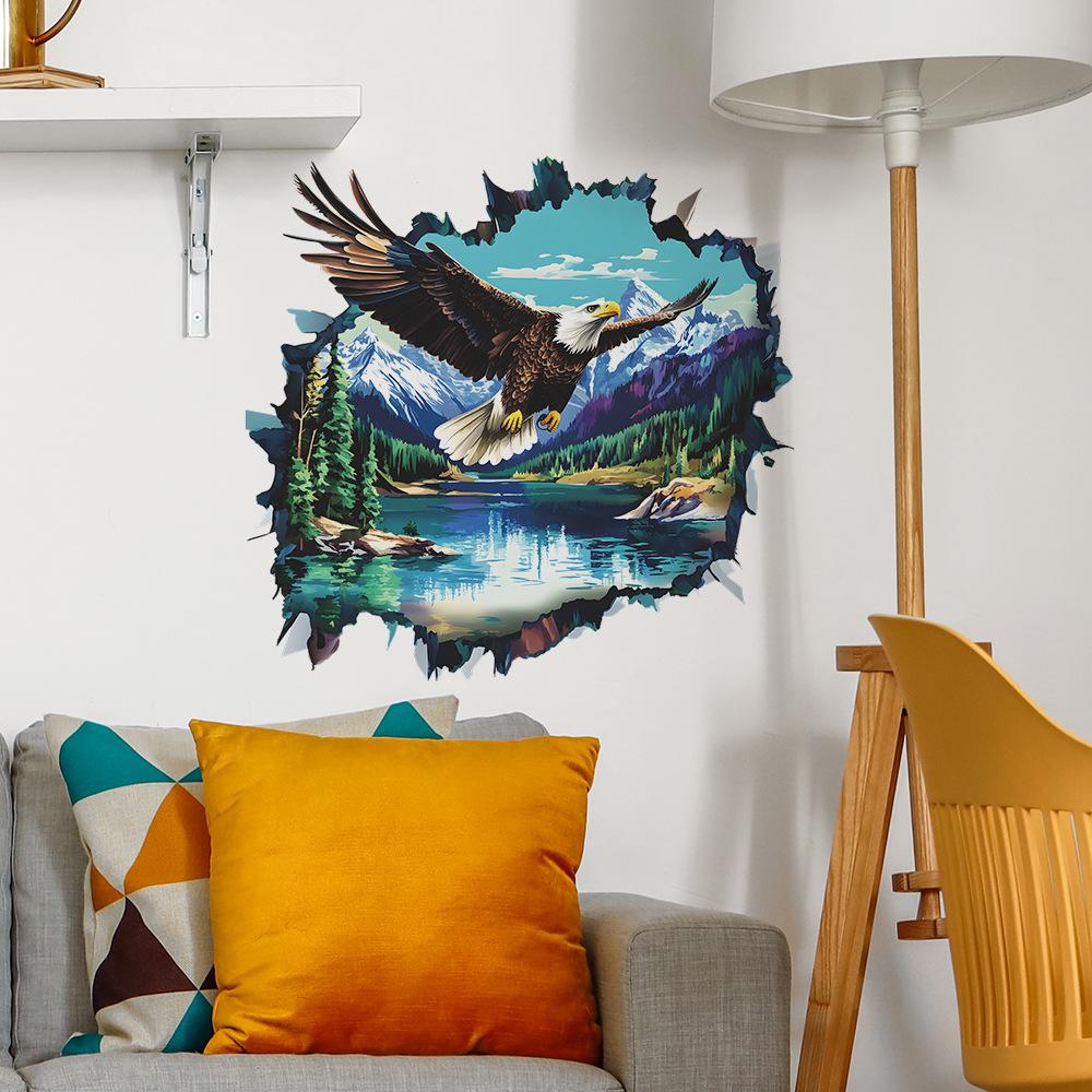 Zlomená zeď Orel Ložnice Obývací pokoj Pracovna Domácí pozadí Zkrášlení Dekorativní nálepka na zeď
