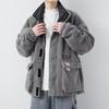 Unisex Reversible Puffer Jacket Winter Warm Hooded Oversized Coat With Fleece Lining Teens Adults