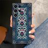 Retro Ethnic Totem Pattern Black Soft Phone Cover Case for Samsung Galaxy S21 FE S25 Edge S23 Ultra S24 Plus S20